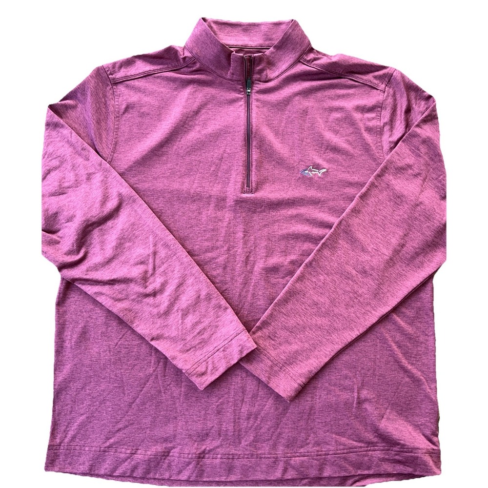 Greg Norman Men's Quarter Zip Burgundy Pullover Sz‎ Large